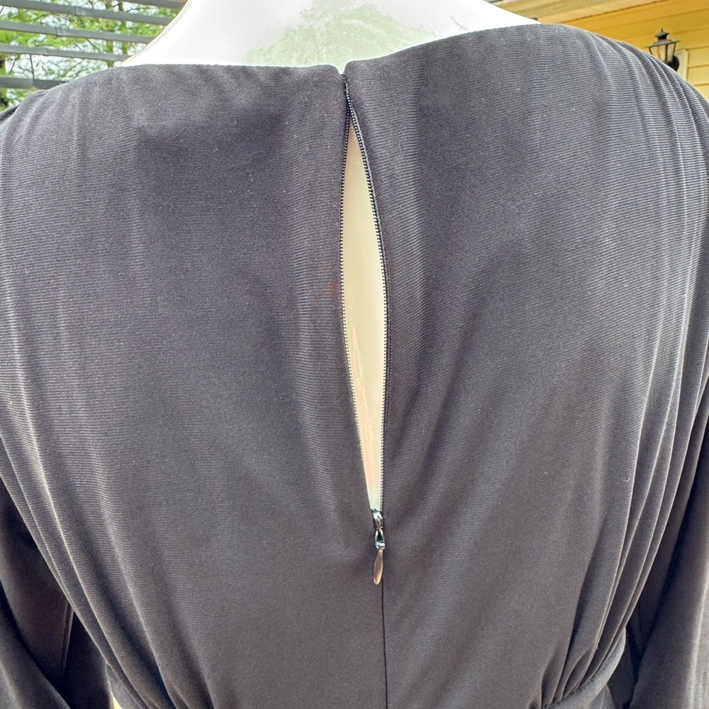 Eliza J Black Cream 3/4Sleeve Lace VNeck Cocktail Event Dress size 10 NWTS - Picture 9 of 16